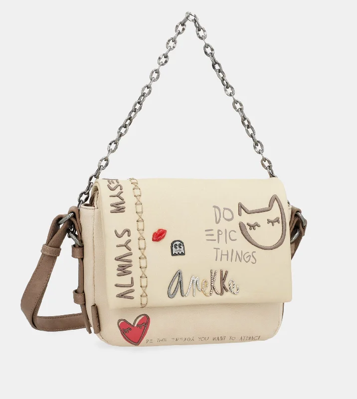 Energy beige flap bag