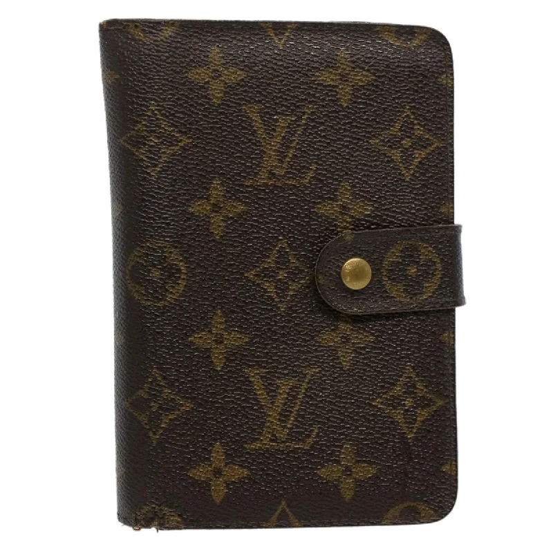 LOUIS VUITTON Monogram Porto Papie Zip Wallet M61207 LV Auth bs9557