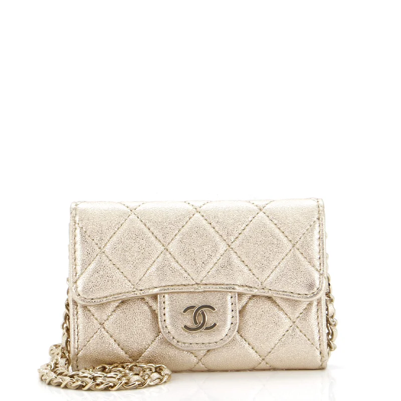 Classic Flap Chain Belt Bag Quilted Lambskin Mini