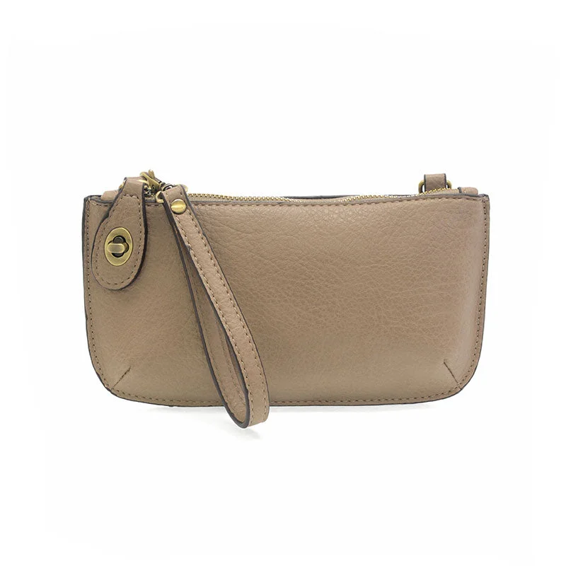 Mini Crossbody Wristlet Clutch in Mushroom