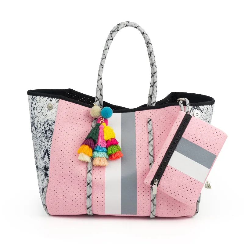 Monica Neoprene Tote - Pink | Ounamei