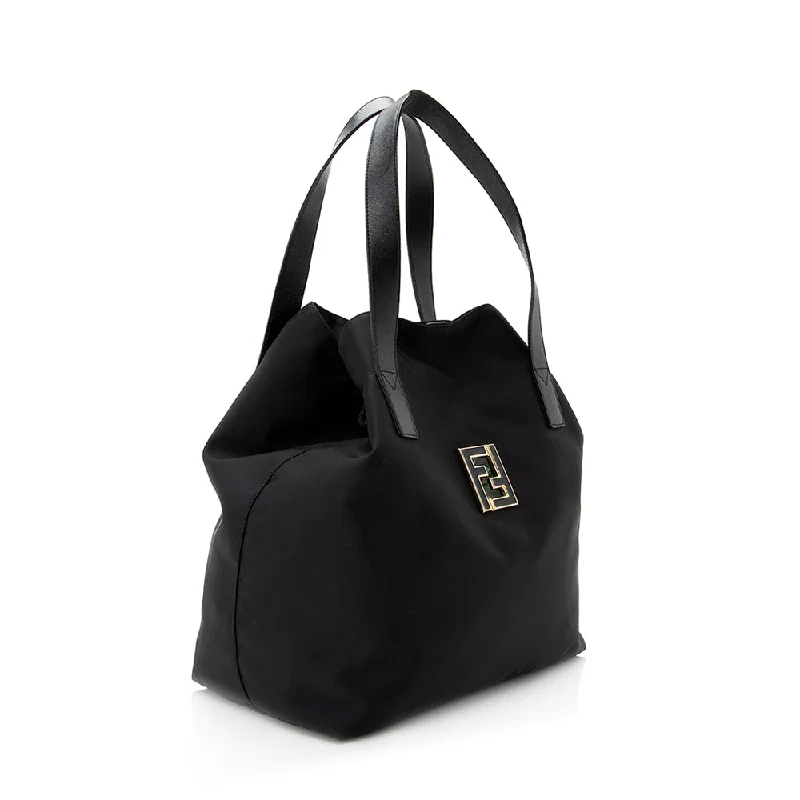 Fendi Nylon Logo Small Tote (SHF-20761)