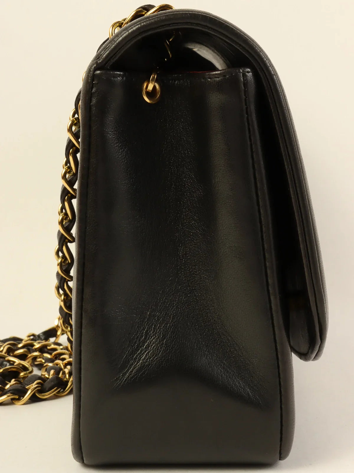 CHANEL Around 1992 Made Diana Flap Chain Bag 25Cm Black