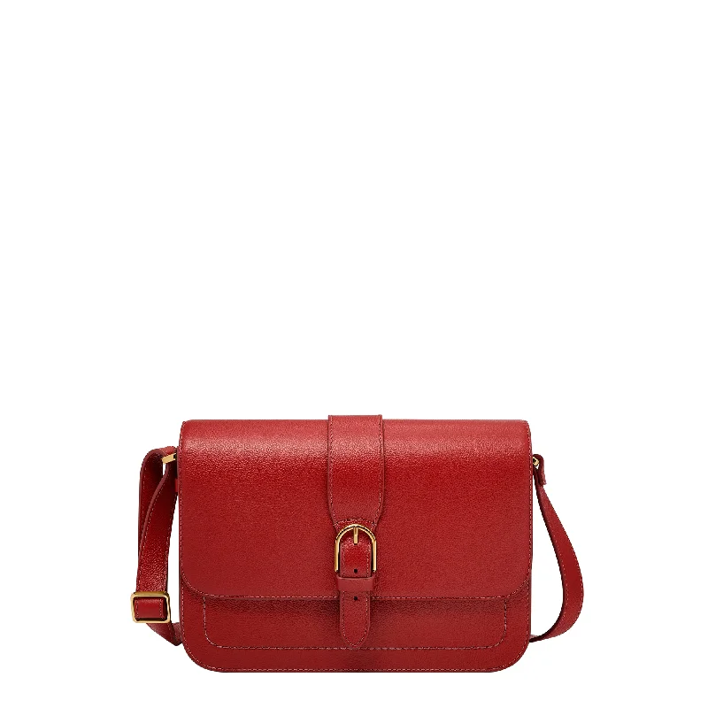 Zoey Leather Medium Flap Crossbody Bag