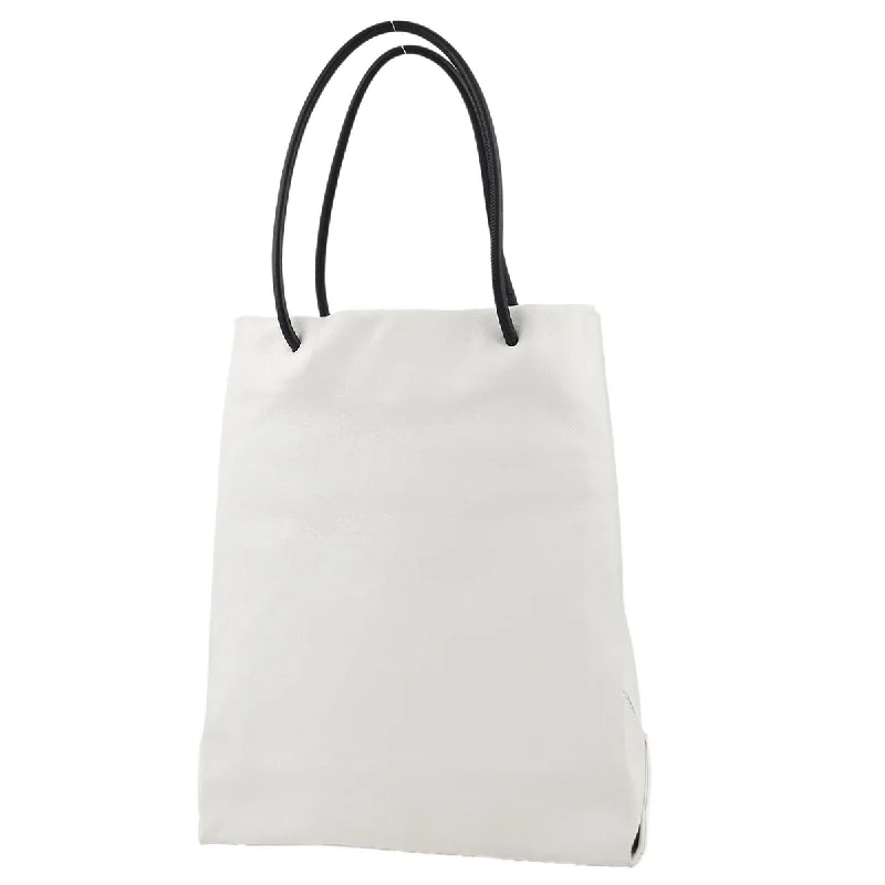 Chanel * White Calfskin Essential Tote Handbag