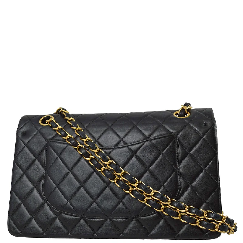 Chanel 2000-2001 Black Lambskin Medium Classic Double Flap Bag