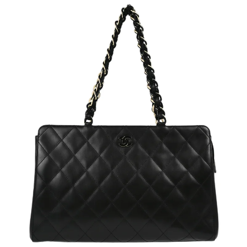 Chanel 2000-2001 Black Calfskin Tote Handbag