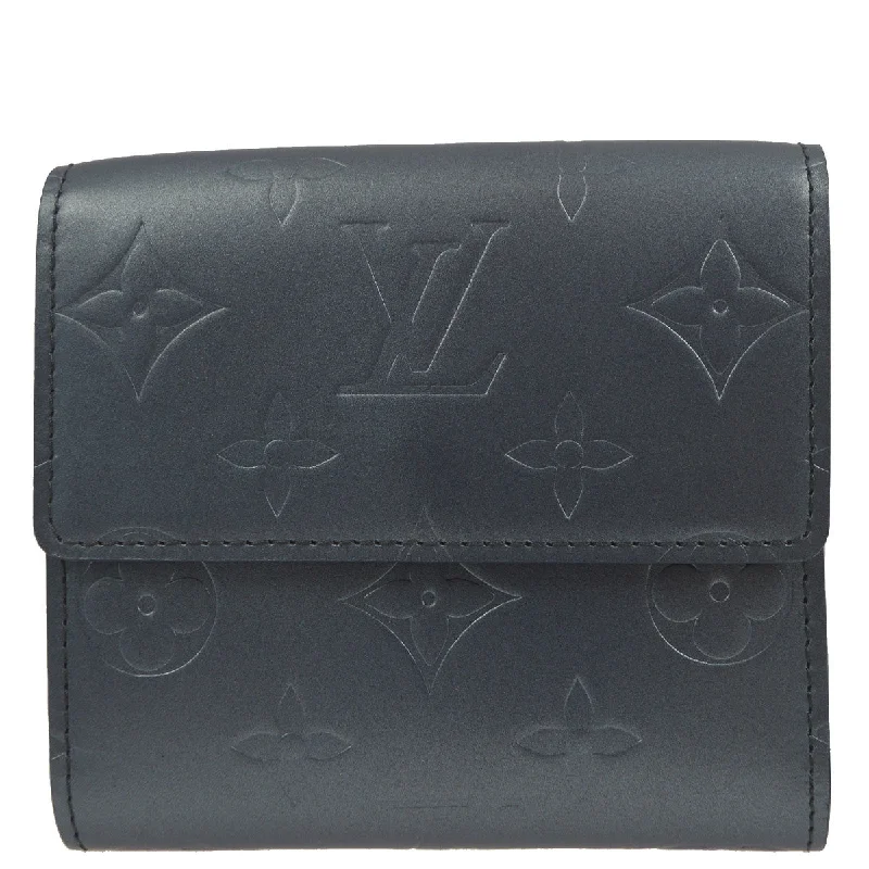 Louis Vuitton 2002 Blue Porte Monnaie Cartes Credit Wallet M65115