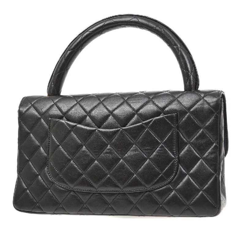 CHANEL 1994 Classic Flap Handbag Medium Black Lambskin