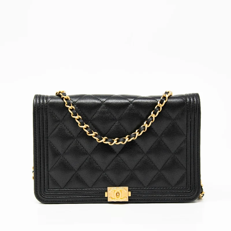 Chanel Black Boy Wallet on Chain