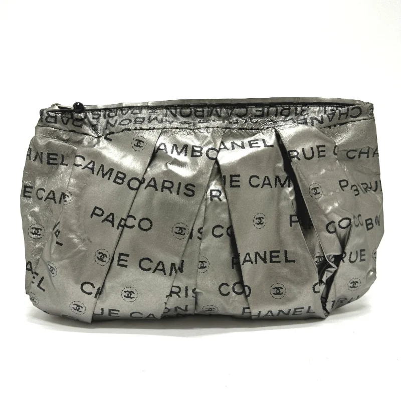 Chanel A46533 Pouch Clutch bag Silver Black