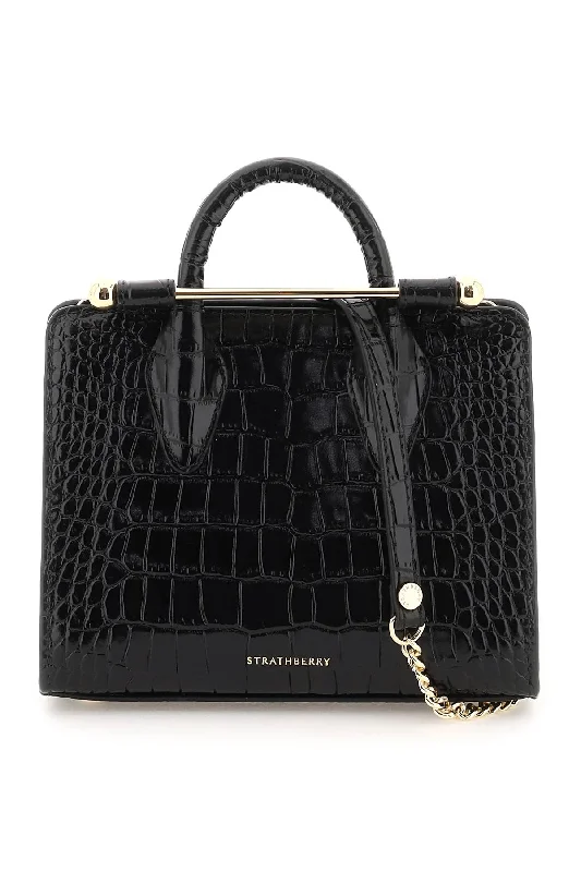 Strathberry 'nano tote' croco-embossed leather bag