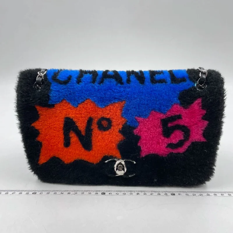 Chanel 2014 SUPERMARKET Pop Art No.5 Shearling Medium 25cm Flap Bag