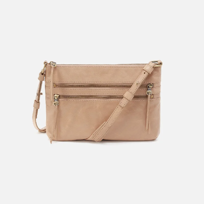 Billie Crossbody In Polished Leather - Sand