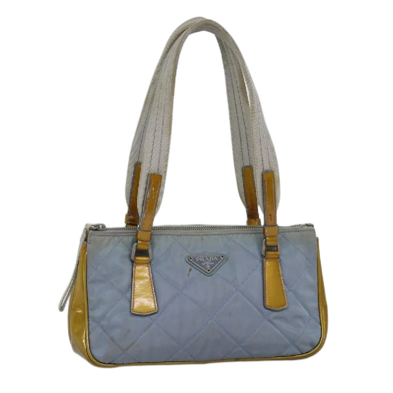 PRADA Shoulder Bag Nylon Light Blue Auth 75049