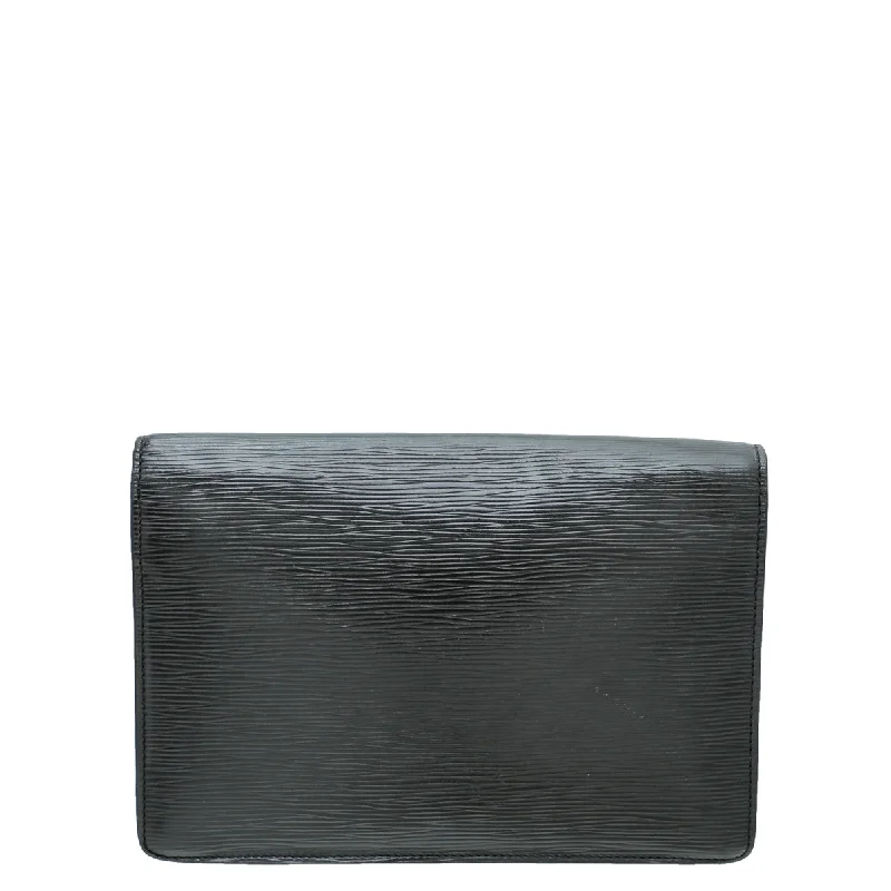 Louis Vuitton Black Pochette Sellier Dragonne Clutch