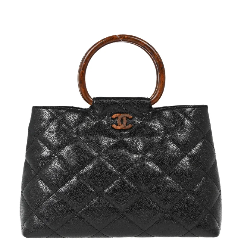 Chanel Black Caviar Tote Handbag