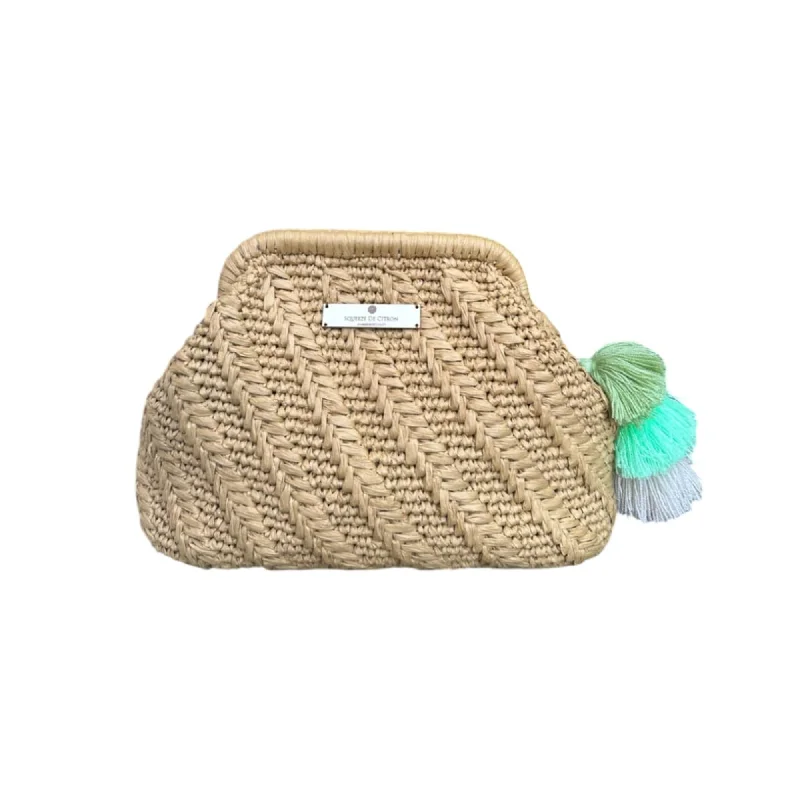 The Knit Collection Citron Clutch in Natural