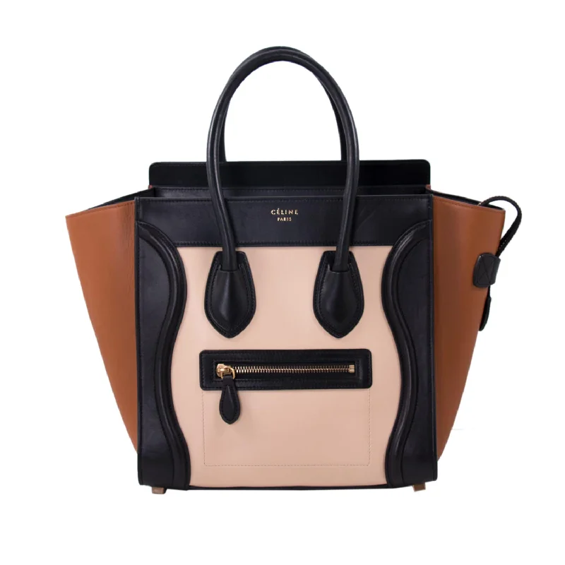 Celine Tricolor Micro Luggage Tote Bag