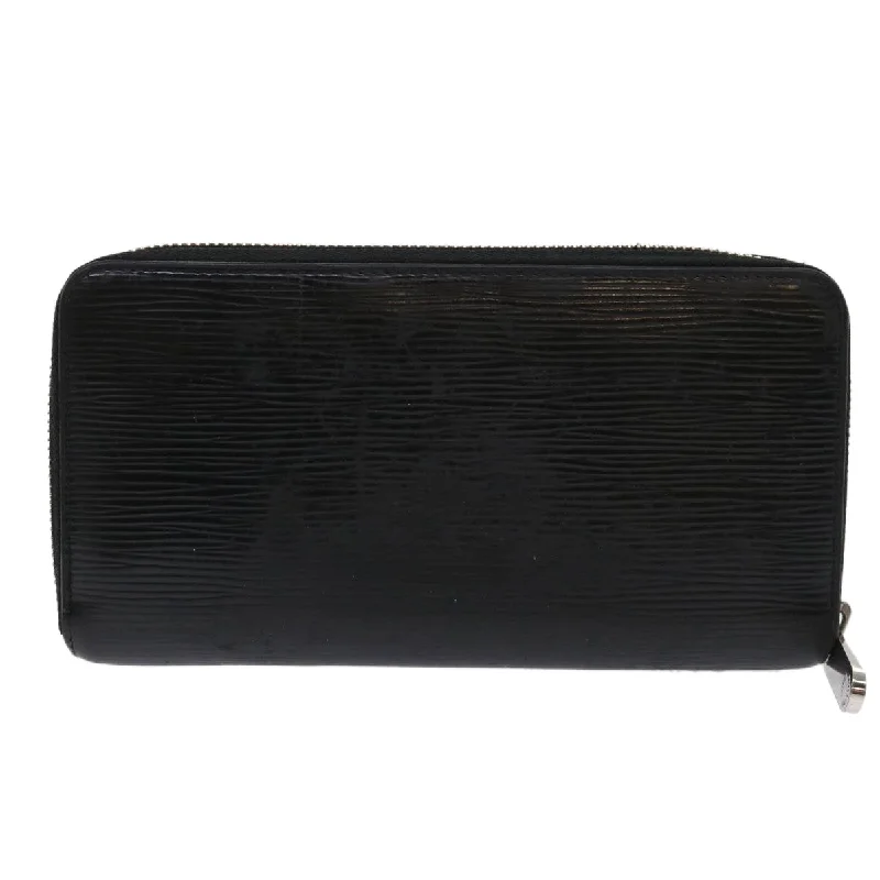 LOUIS VUITTON Epi Zippy Wallet Long Wallet Black M64838 LV Auth 47598