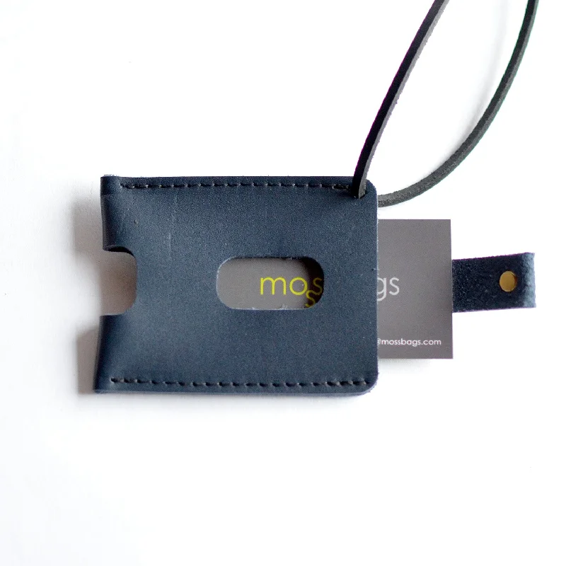 Minimalist Wallet - Navy Blue Leather