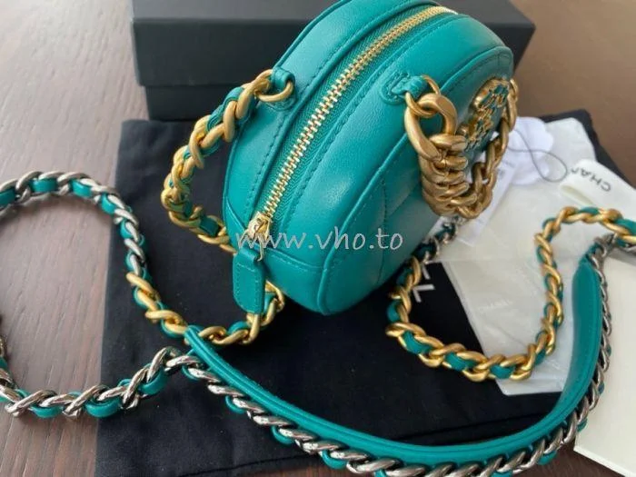 Chanel 19 Clutch With Chain Turquoise