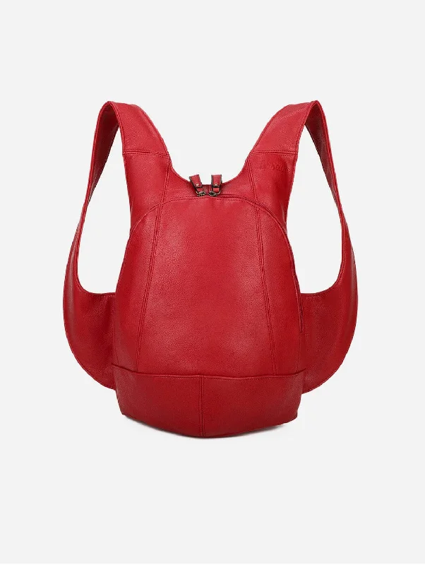 The Original Vegan Leather Backpack | Red