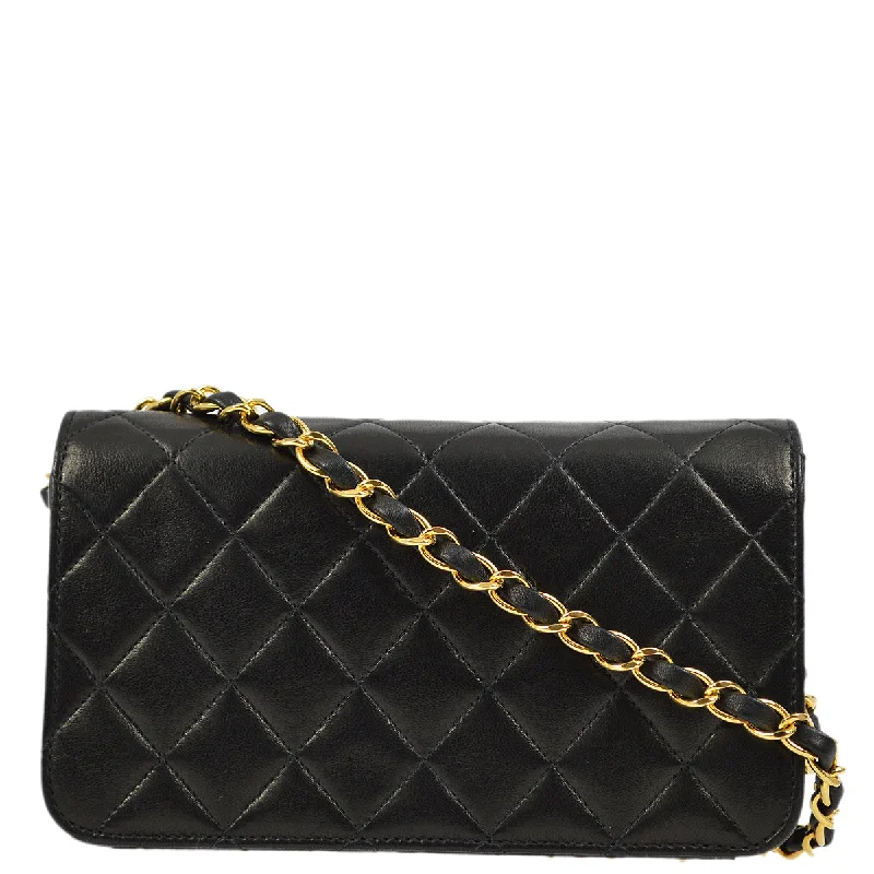 Chanel 1996-1997 Lambskin Pushlock Mini Full Flap Bag