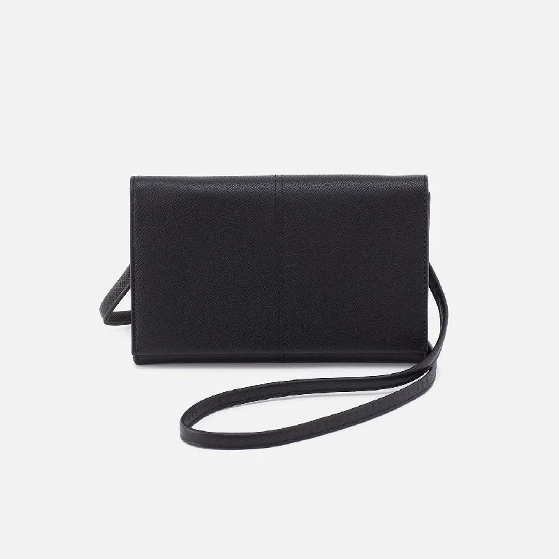 Essential Wallet Crossbody In Soft Saffiano Leather - Black