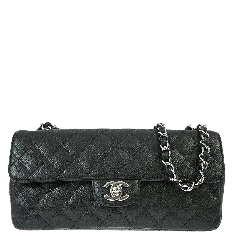 Chanel 2006-2008 Black Caviar East West Shoulder Bag