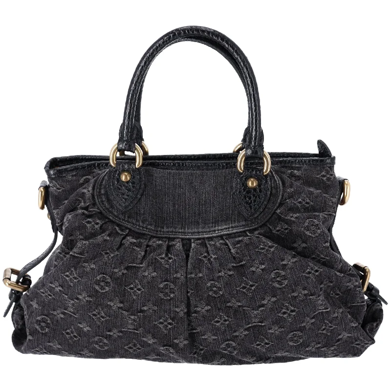 Louis Vuitton Neo Cabby MM Monogram Denim Handbag M95351 Noir Black