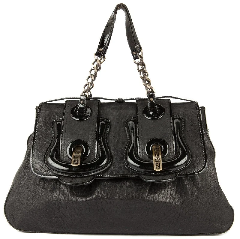 Fendi Black Leather "B Bag"