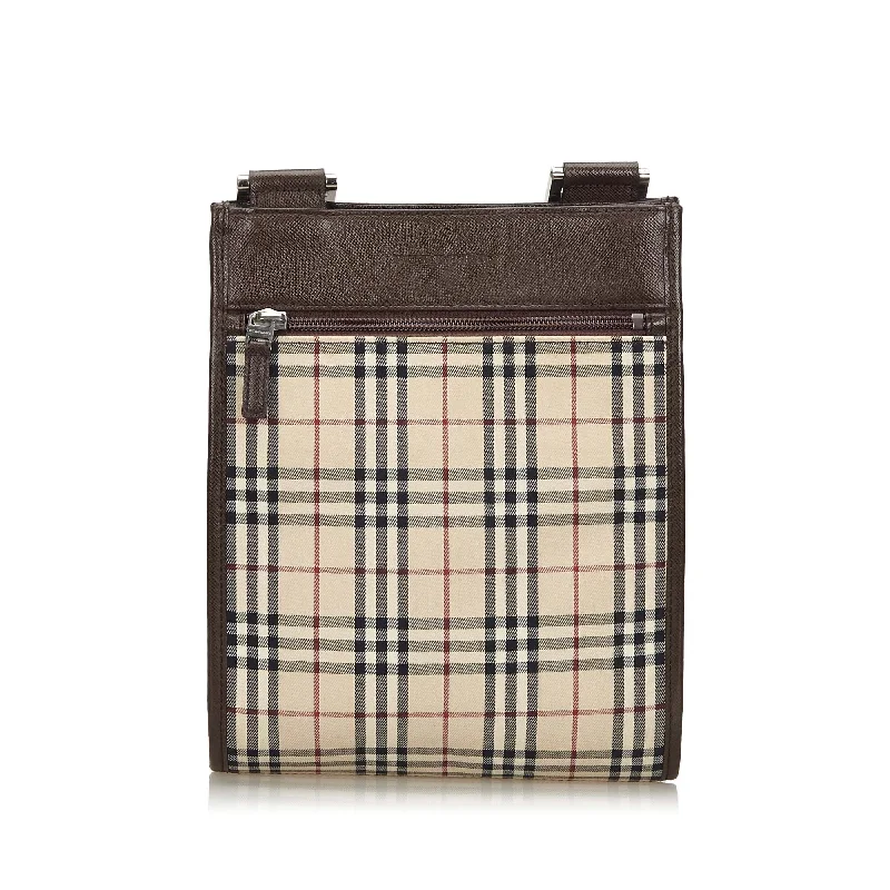 Burberry Brown House Check Nylon Crossbody Bag United Kingdom