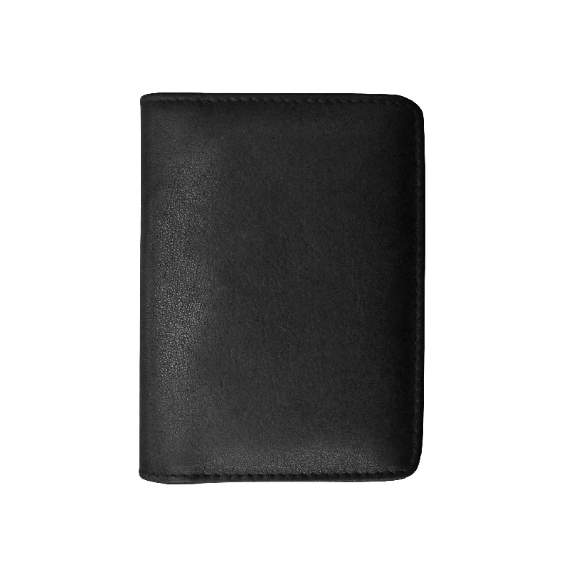 MEN'S WALLET PREMIUM LEATHER FLAP CARD CASE