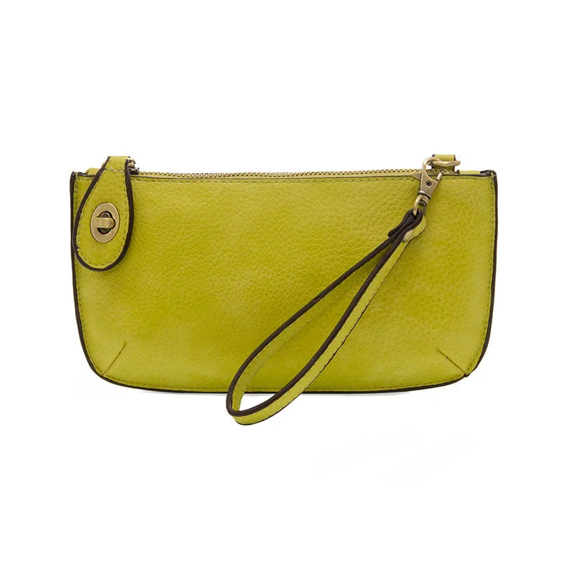 Mini Crossbody Wristlet Clutch in Cyber Lime