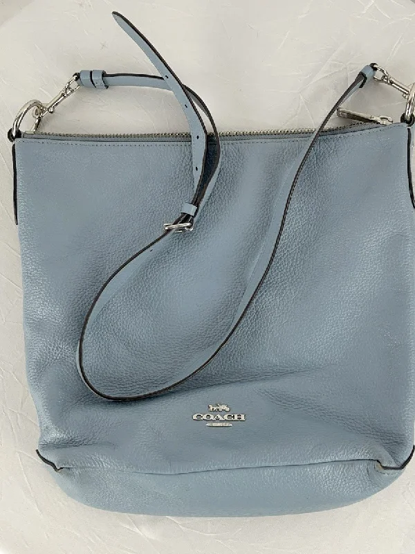 COACH Women's Teal Leather Pebbled Bag F31507 Abby Duffle Crossbody