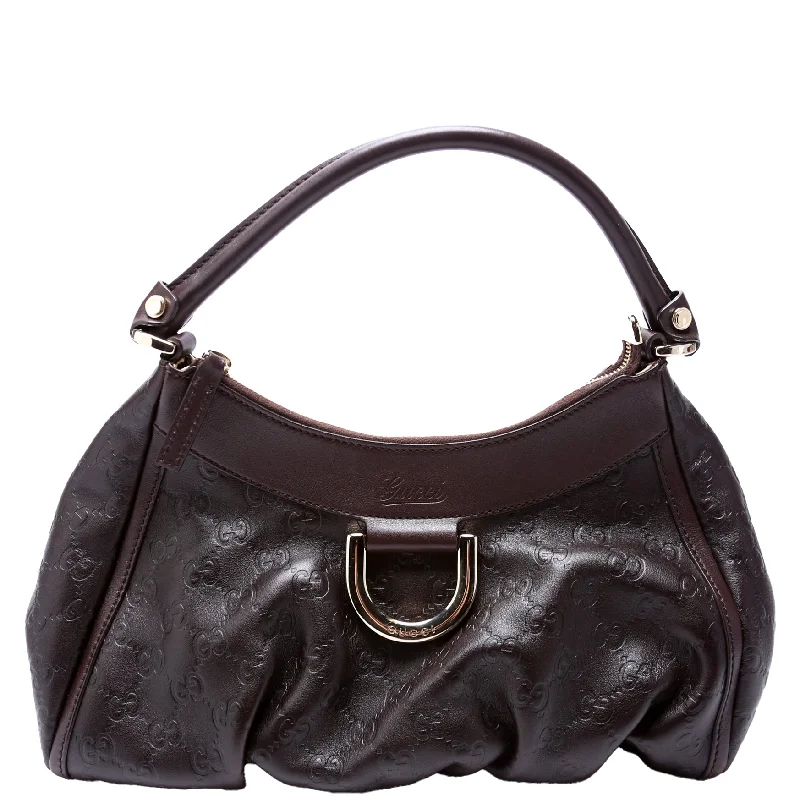 Guccissima Abbey D Ring Shoulder Bag Brown