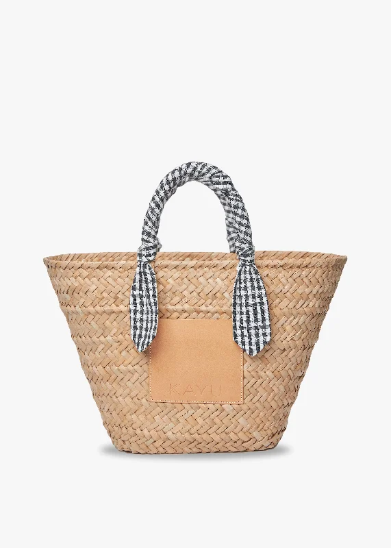 Marlow Straw Scarf Tote Bag