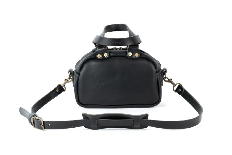 HOFFMAN LEATHER CROSSBODY BAG - MINI - BLACK