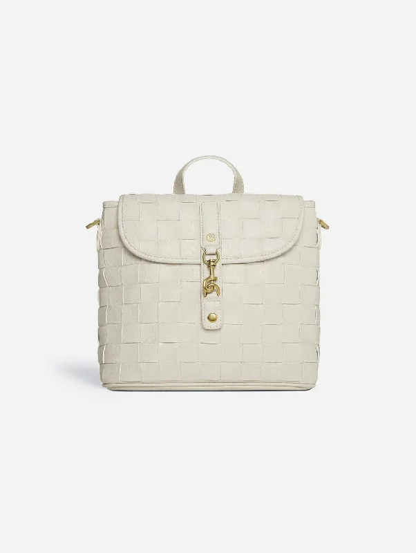 Rosie Vegan Leather Mini Backpack | White