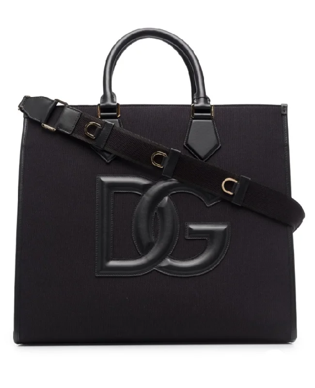 Dolce & Gabbana logo-patch tote bag