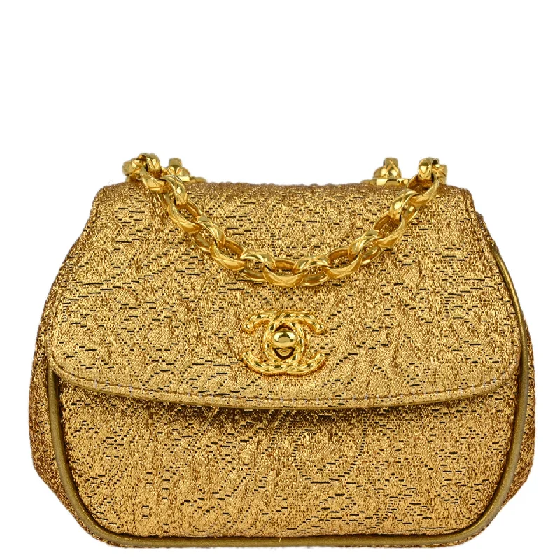 Chanel Gold Nishijin-ori Shoulder Bag