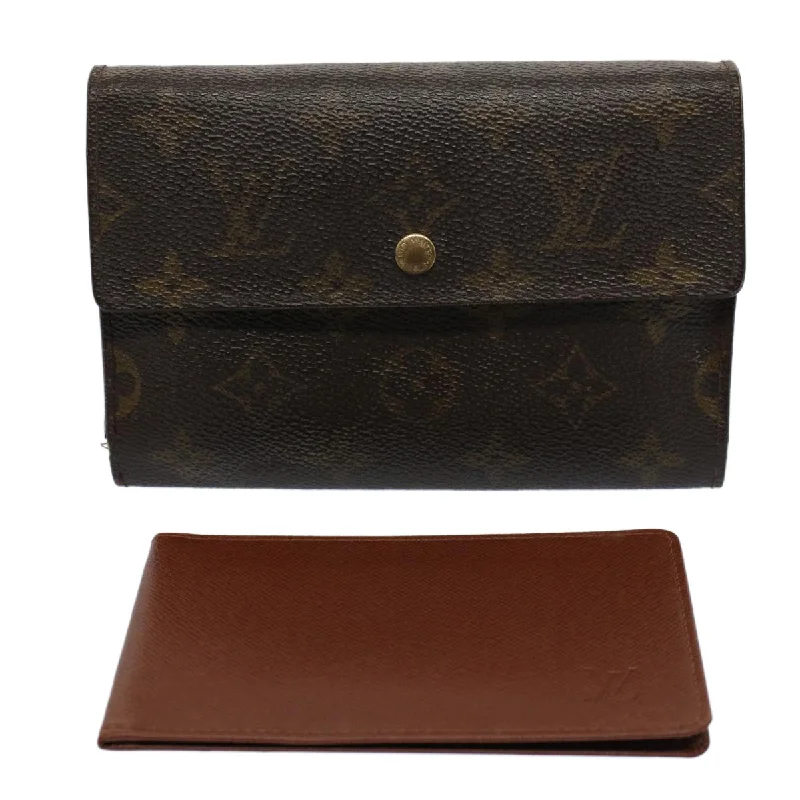 LOUIS VUITTON Monogram Porte Tresor Etui Papie Wallet M61202 LV Auth bs9475