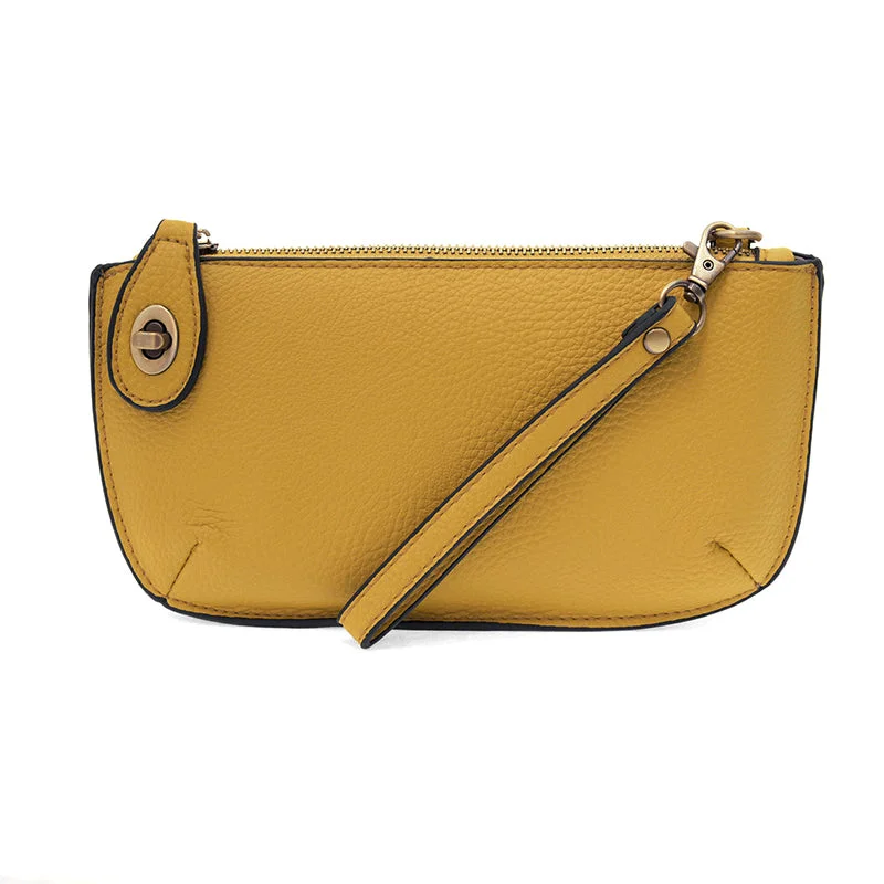 Mini Crossbody Wristlet Clutch in Mustard