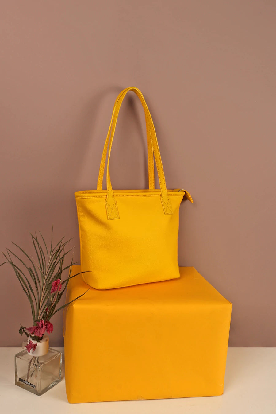 Mini Vegan Leather Tote Bag