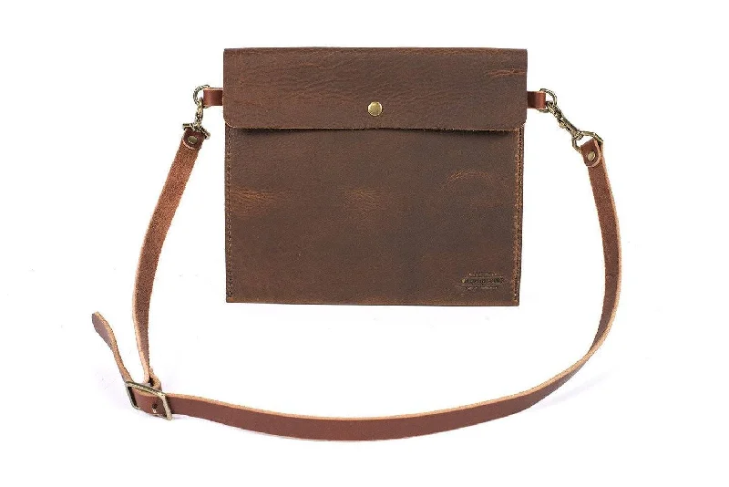 HANNAH LEATHER CROSSBODY - SADDLE