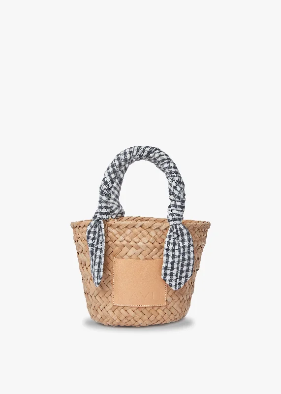 Mini Marlow Straw Scarf Tote Bag