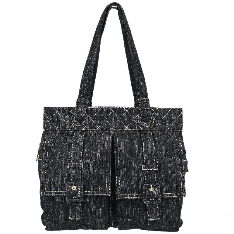 Chanel Blue Denim Tote Handbag