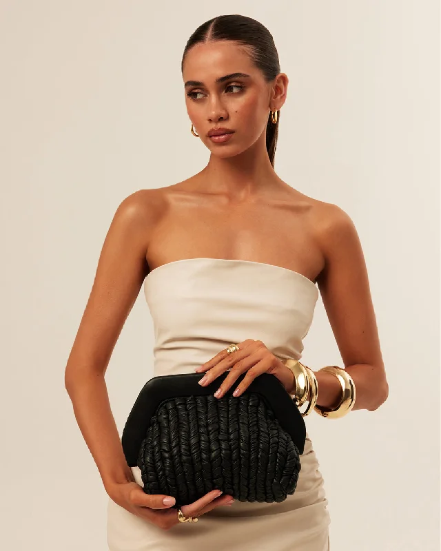 VALENTINA CLUTCH - BLACK