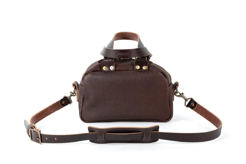 HOFFMAN LEATHER CROSSBODY BAG - MINI - MOCHA